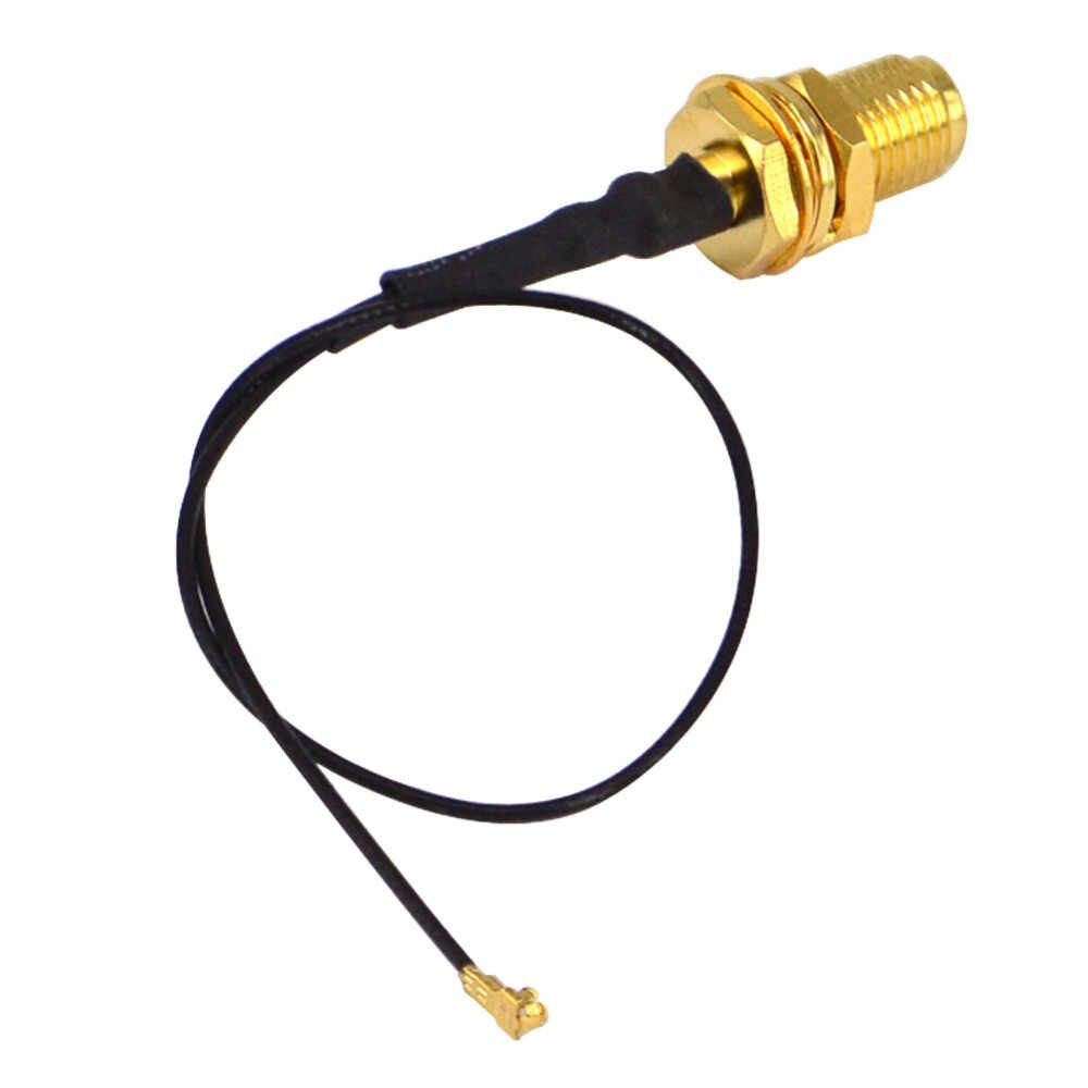 IPEX to RP SMA female (male pin) RF pigtail jumper cable view 2