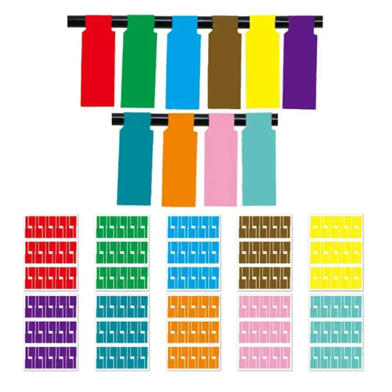 1 Page Self-Adhesive Cable Labels Waterproof Wire Marking Cable Tags Laser Printer Sticker Wiring Label Organizer - STS
