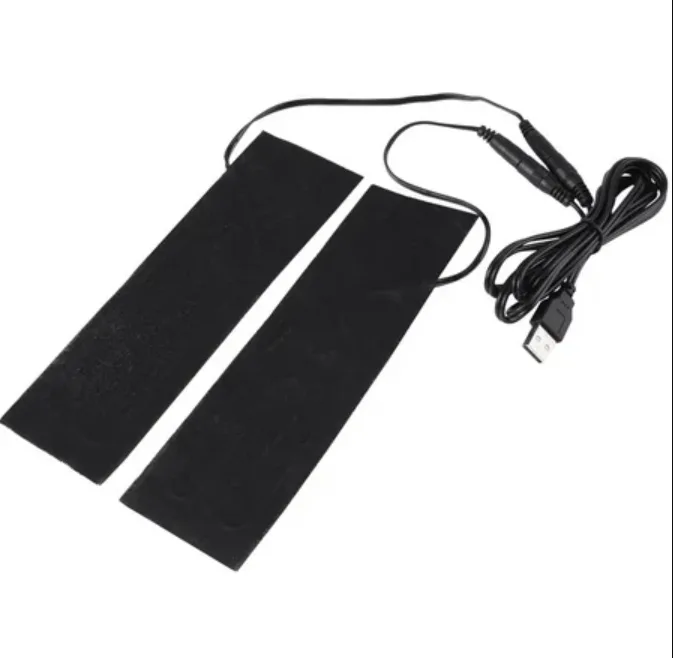 1 Pair 5V USB Electric Heating Element Film Heater Pads for Warming Feet Carbon Fiber Heating Pad - STS