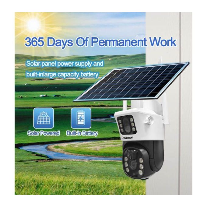 FOSVISION FS-S10K 8MP Dual-Lens 4G Solar Security Camera with Auto Tracking & Full-Color Night Vision view 2