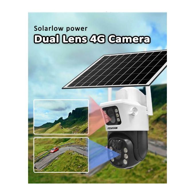 FOSVISION FS-S10K 8MP Dual-Lens 4G Solar Security Camera with Auto Tracking & Full-Color Night Vision view 3