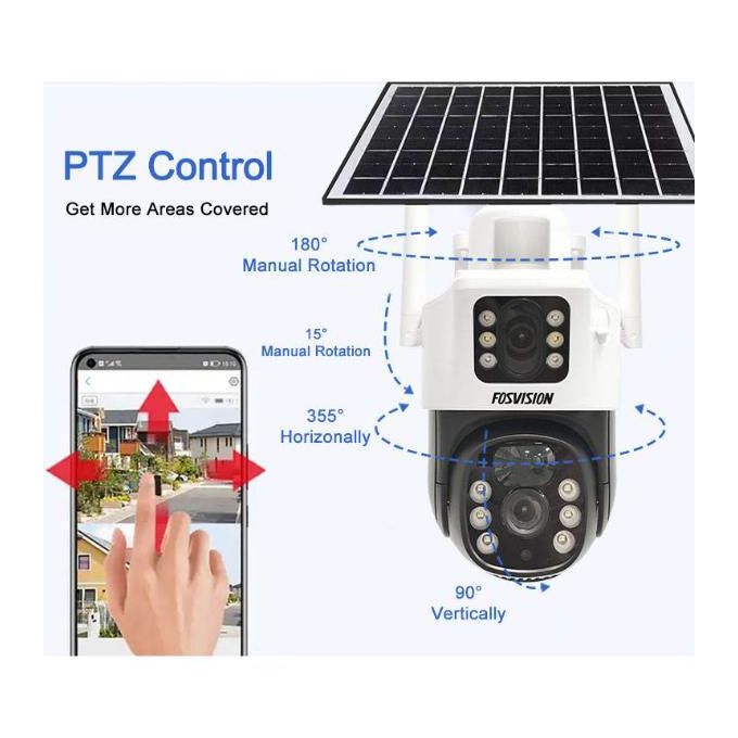 FOSVISION FS-S10K 8MP Dual-Lens 4G Solar Security Camera with Auto Tracking & Full-Color Night Vision view 4