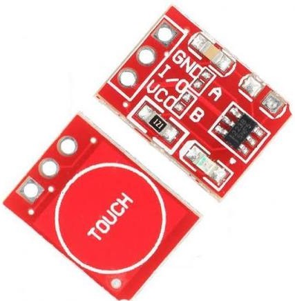 TTP223 Single-Channel Capacitive Touch Sensor Module Red Color - STS Electronic Components Kigali