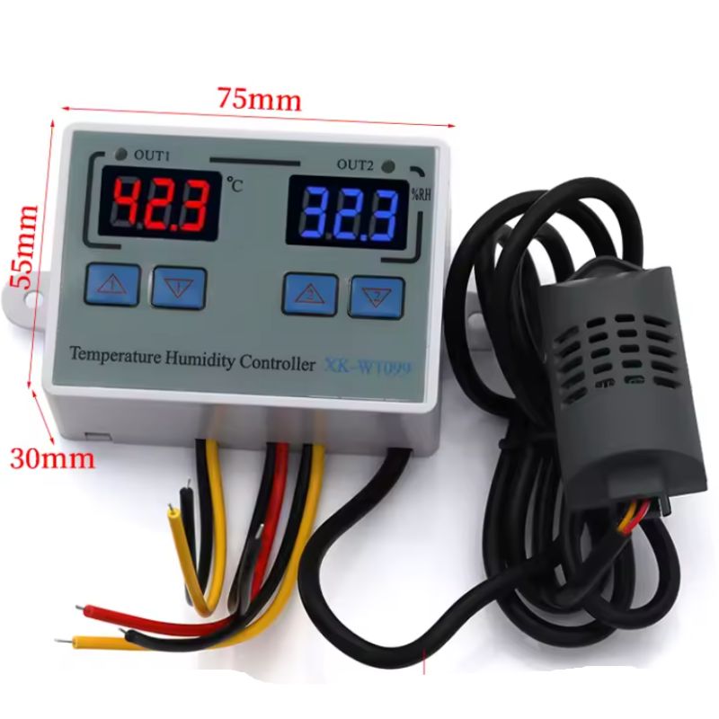 XH-W1099 AC 220V Digital LED Temperature and Humidity Controller view 2