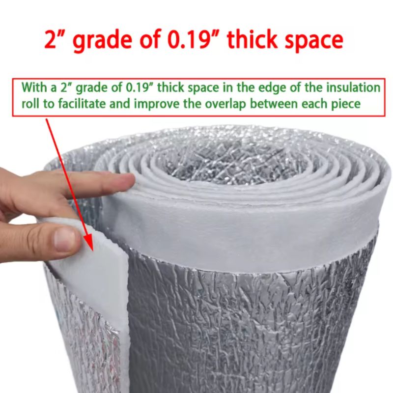 1meter*1meter Reflective Foil Insulation Lightweight Expanded Polyethylene Foam Reflective Foil for Metal Buildings view 3