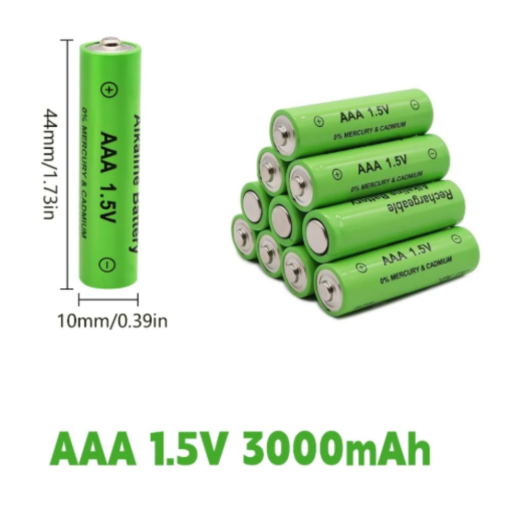 1pc 3000mAh 1.5V Rechargeable Alkaline AAA Battery view 2