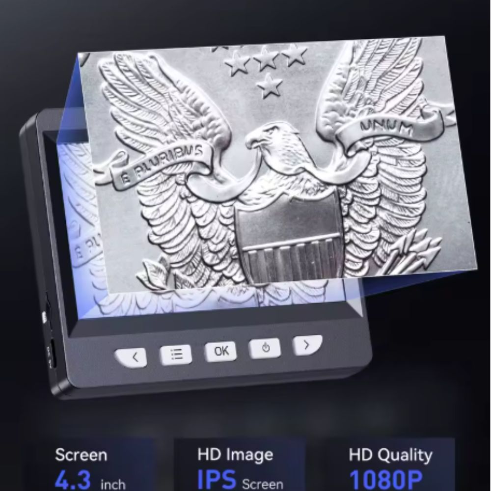 4.3 inch LCD Digital Microscope 1080p, 50-1000× view 3