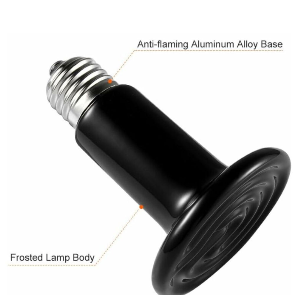 200W Pet Reptile Far Infrared Ceramic Heating Lamp Heat Emitter Light Bulb view 3