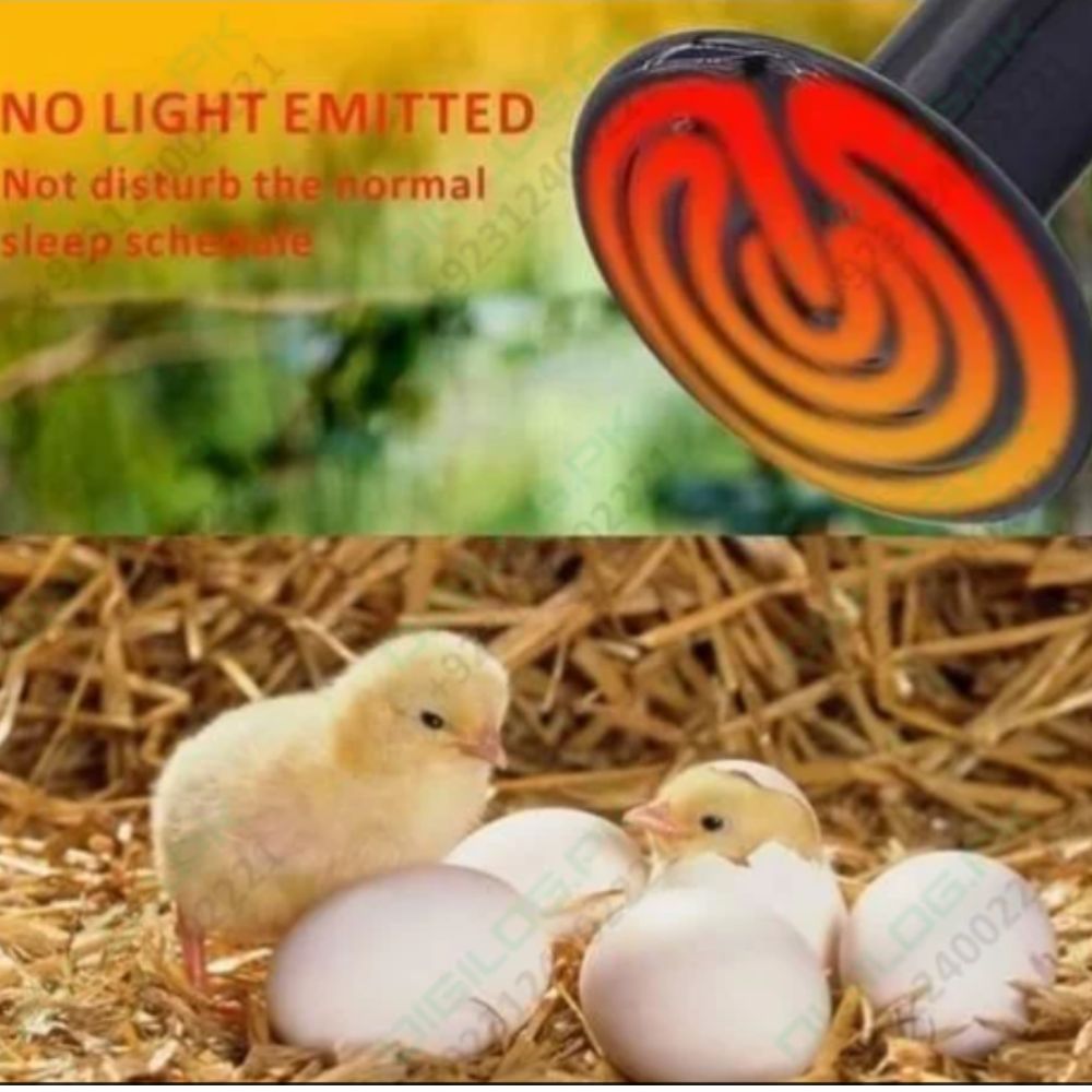 200W Pet Reptile Far Infrared Ceramic Heating Lamp Heat Emitter Light Bulb view 2