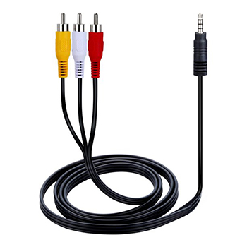 3.5mm Jack Plug Male to 3 RCA Adapter Male Audio Video Cable view 2