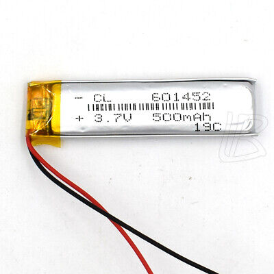 3.7V 601452 500mAh Lipo Battery Rechargeable