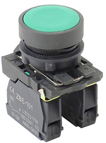 22mm Momentary Flat Push Button Switch XB2- EA31 EA42 ZB2-BE101C 102C NO/NC 10A Self Return Power Starter Switch