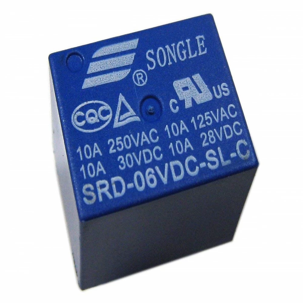 6V DC Power Relay SRD-06VDC-SL-C 5Pin PCB