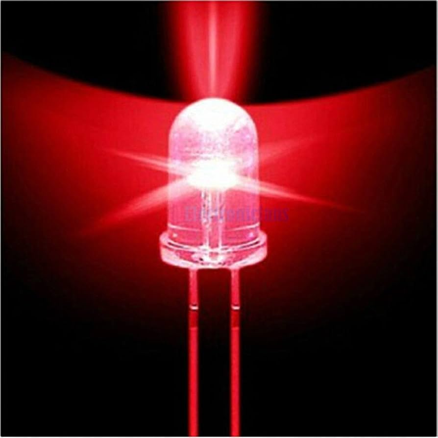 Transparent 5mm Round LED Diode Red