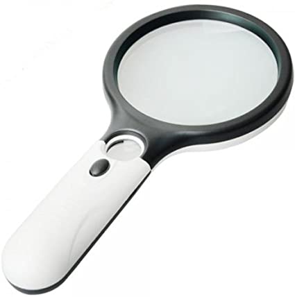 Loupe Magnifying Glass with Light 3X Zero 10X 45X