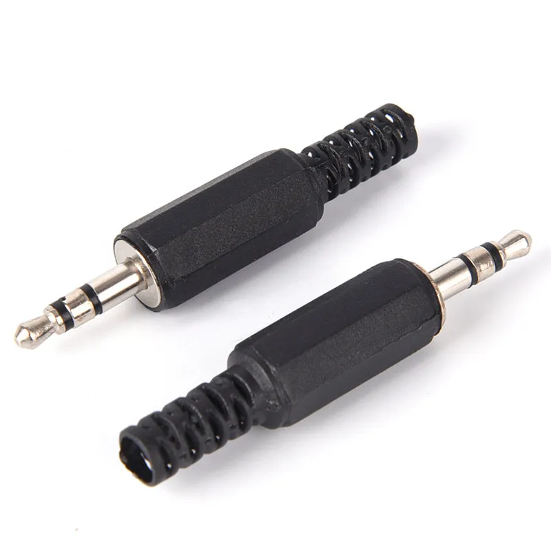 3.5mm Stereo Male Plug Jack Audio Adaptor Connectors Plastic solder