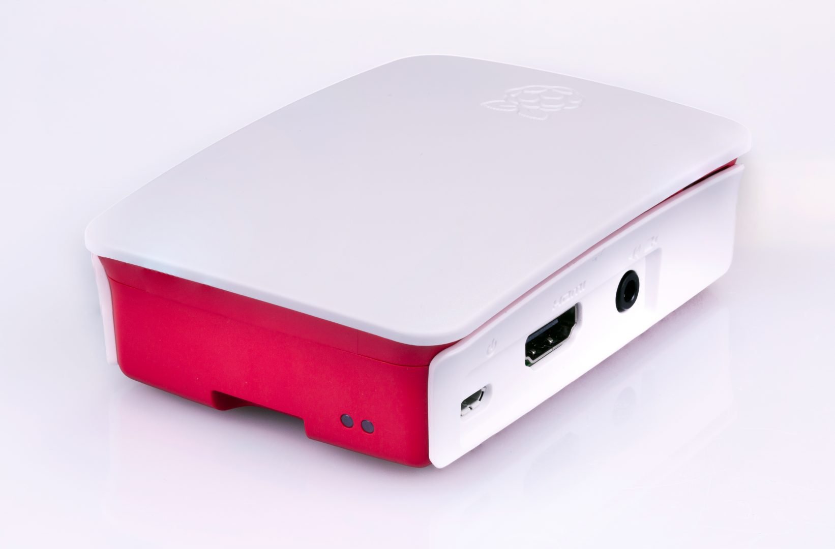 Official Raspberry pi 3 Case-white/Red view 2