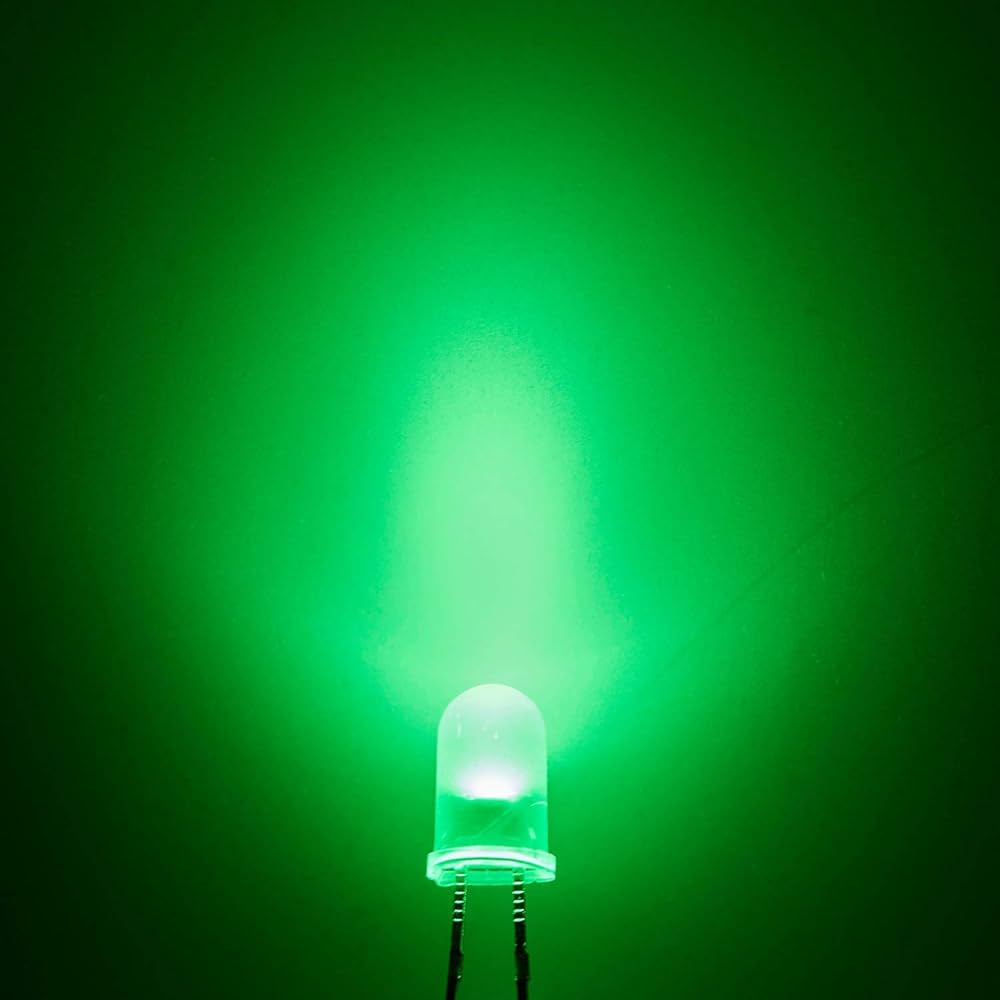 Transparent 5mm Round LED Diode Green