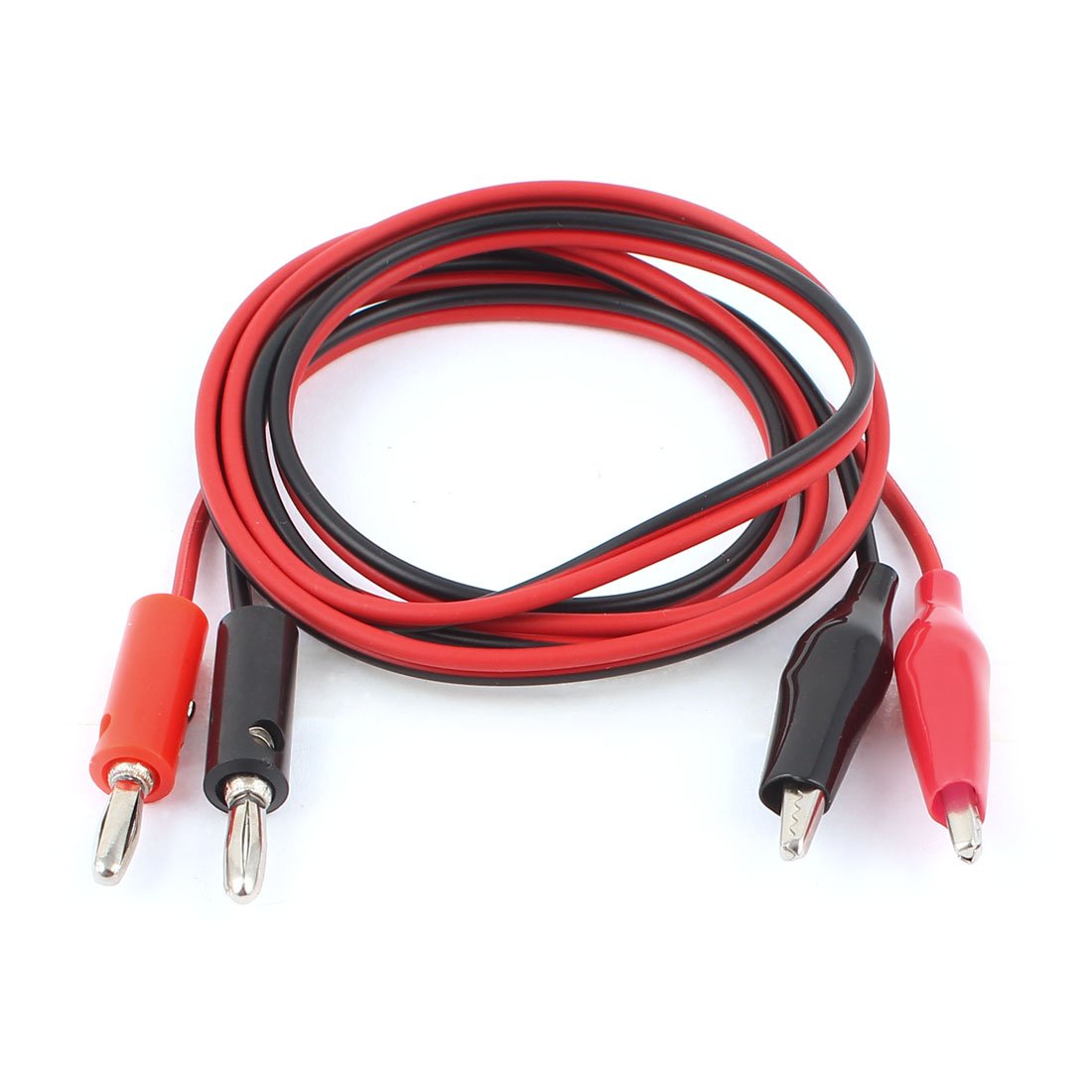 1 Pair 1m Banana Plug to Alligator Clip Red-Black Test Leads