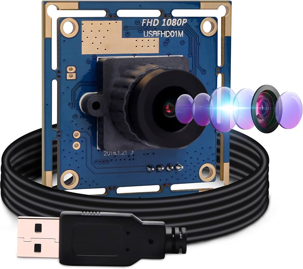 ELP-USBFHD01M-L21 USB Camera Module with 2.1mm Lens and 1M USB Cables