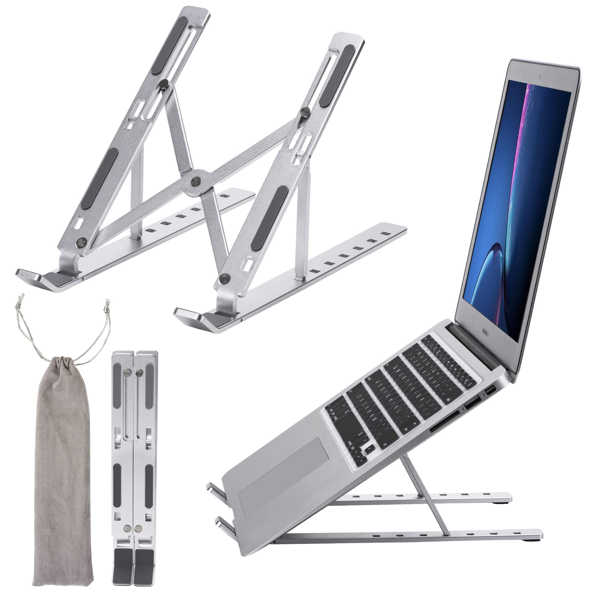 Laptop Stand with 6 Angles Adjustable and Foldable view 2