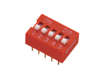 DIP Switch 2.54mm Red 5Position