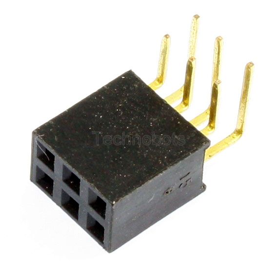 Right Angle Pin Header Socket ConnectorPinheader2*3pin