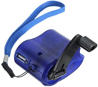 USB Hand Crank Phone Charger nd Power Dynamo with Rope Manual USB Charging