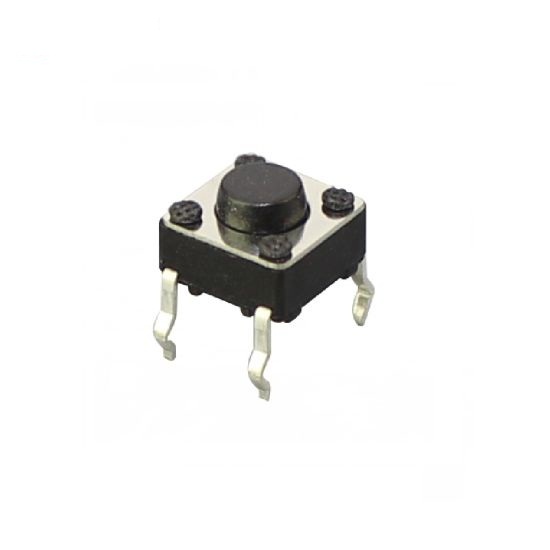 6*6*4.3mm DIP Black Button Tact Switch