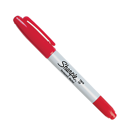 Twin Tip Permanent Marker Pen Red