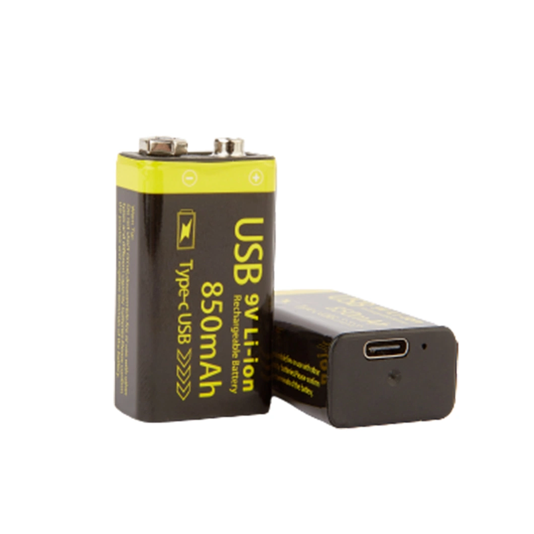 9V 850mAh USB Rechargeable Lithium-Ion Battery