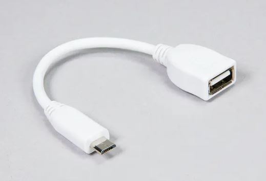 Micro USB/Male to USB A/Female cable white