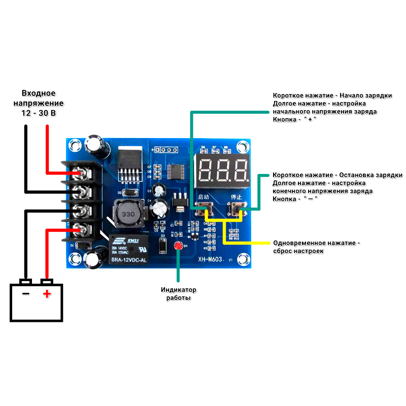 XH-M603 Lithium Battery Charge Control Module