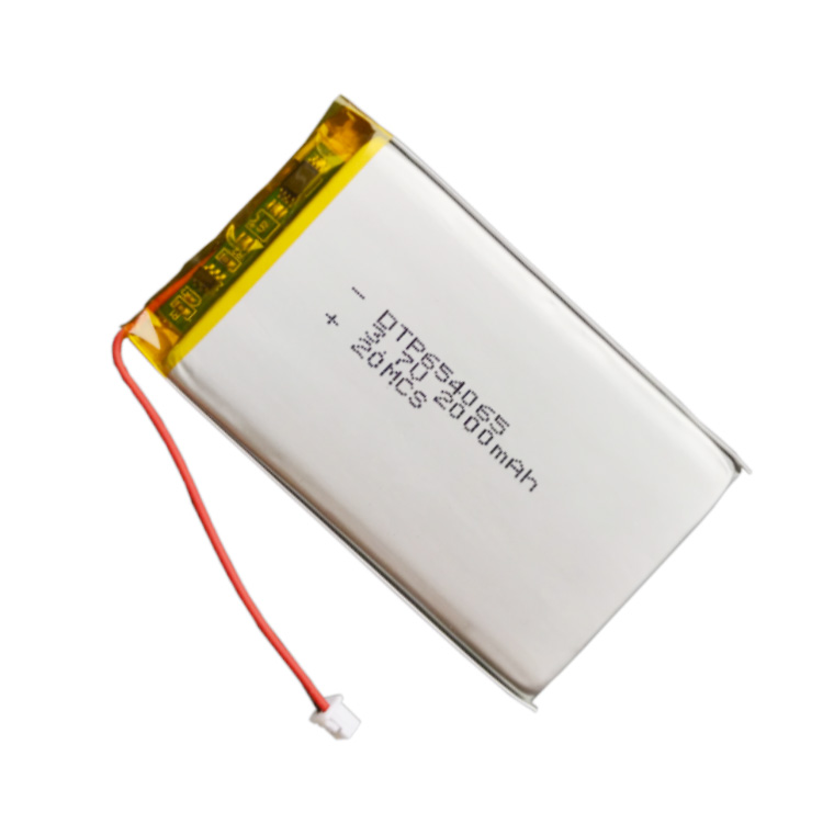 3.7V DTP 654065 lipo battery 2000mAh rechargeable battery