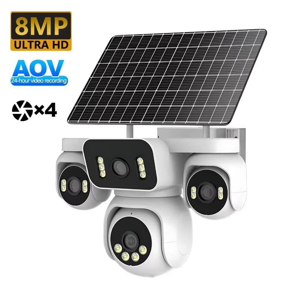 FOSVISION 8MP Ultra HD 4-Lens Ultra Wireless Solar Security Camera - STS