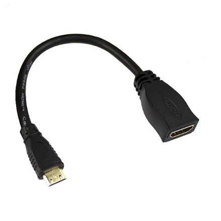 Mini HDMI C/Male to HDMI A/Female cable