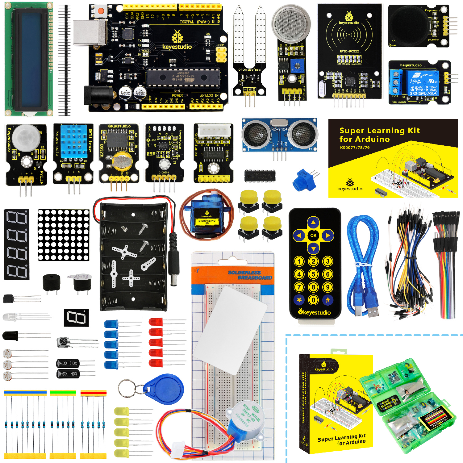 KEYESTUDIO Super Starter kit/Learning Kit for Arduino Education - STS Electronic Components Kigali