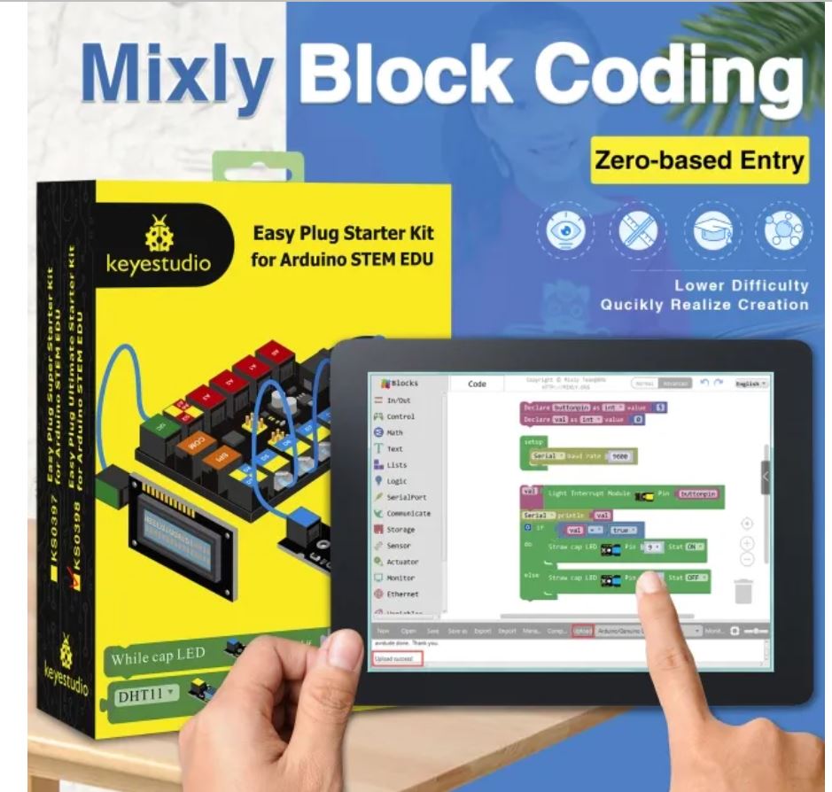 keyestudio EASY plug Ultimate Starter Kit for Arduino STEM EDU view 2