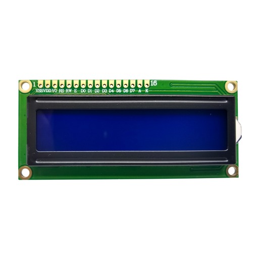 16x02 LCD Display Module Blue Screen