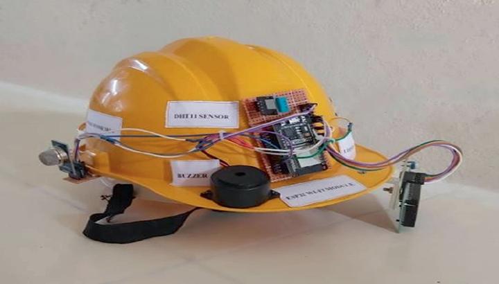 Mining Tracking & Worker Safety Helmet using nodemcu esp8266 - STS Project