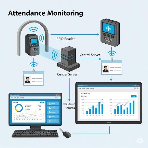 Attendance Monitoring System using RFID - IOT project - STS Project Idea