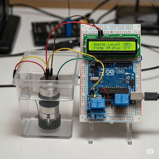 Water Level Controller using Microcontroller using arduino