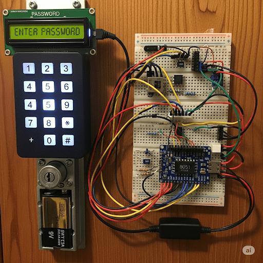 Password Based Door Lock System using 8051 Microcontroller - STS Project