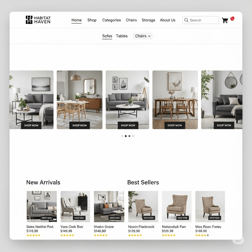 Online Furniture Shop Php Project