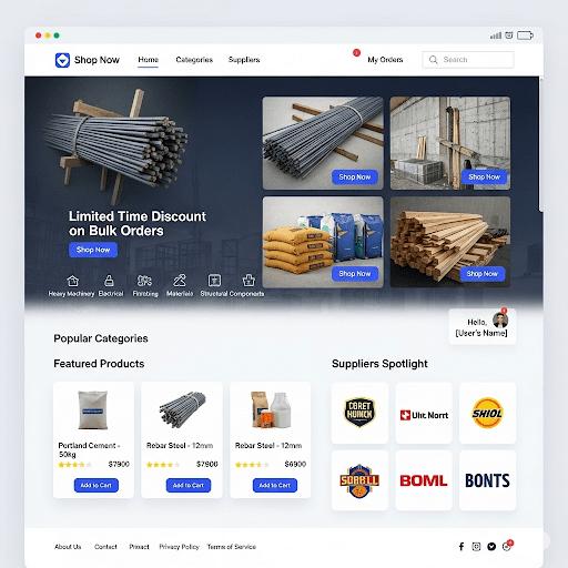 Online Construction Material Ordering System - Web project idea - STS Project Implementation