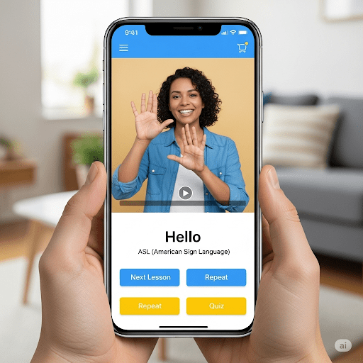 Sign language teaching App - Mobile Application