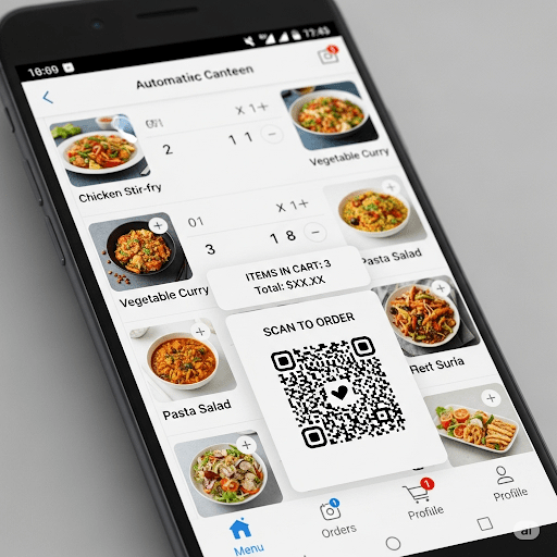 Automated Canteen Ordering System using Android