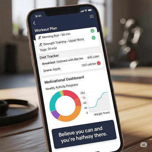 Fitness App With Workout Diet & Motivation - STS Project