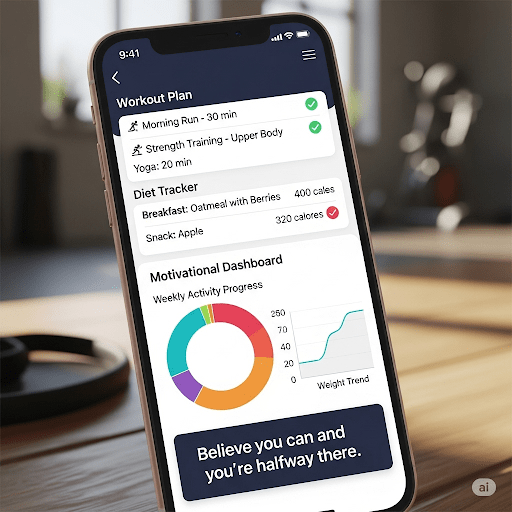Fitness App With Workout Diet & Motivation