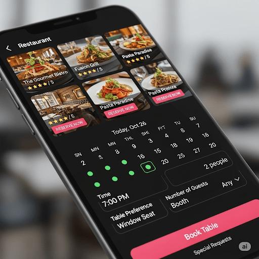 Restaurant Reservation Or Booking App - STS Project Implementation
